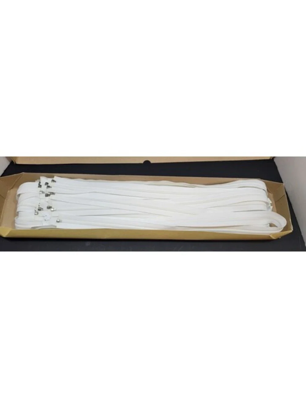 Vintage YKK White Zippers 40 Inch Long No. 501 One Box NOS Open Box (A)